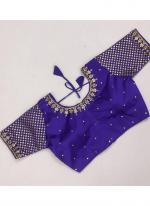 Malai Purple Wedding Wear Embroidery Work Blouse